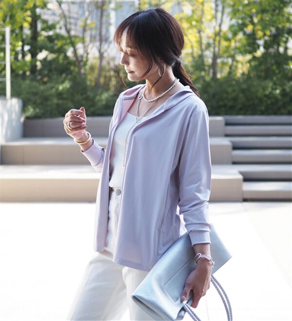 BELLUNA（ベルーナ）の「ヒンヤリ＆ＵＶ対策軽量パーカー（その他ジャケット）」｜詳細画像