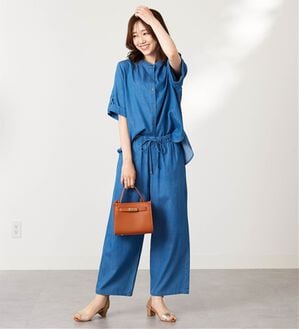 BELLUNA（ベルーナ）の「ライトオンスデニム素材セットアップ（セットアップ）」｜ブルー