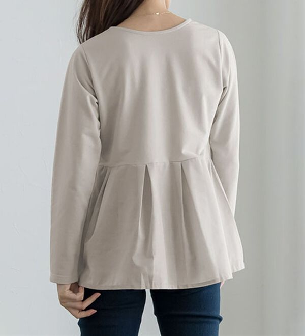 Pierrot（ピエロ）の「ライトスウェットタックデザインプルオーバー（カットソー）」｜詳細画像