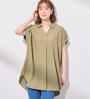 Viola e Viola（ヴィオラ エ ヴィオラ）の「袖シャーリングチュニック（チュニック）」｜グリーン