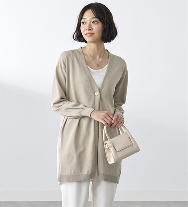 BELLUNA（ベルーナ）の「スタイルアップ！バックプリーツカーディガン（ニットカーディガン）」｜詳細画像