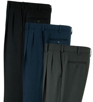 「裾上げ済ウエストストレッチスラックス　暖か裏地付（メンズスラックス）」｜3本組