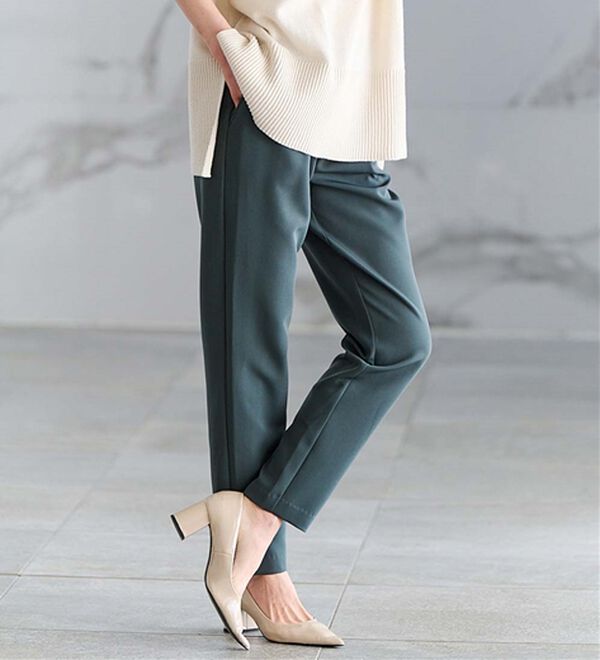 RANAN（ラナン）の「【選べる股下】美脚シルエットタックパンツ（股下６１・６５ｃｍ）（フルレングスパンツ）」｜詳細画像