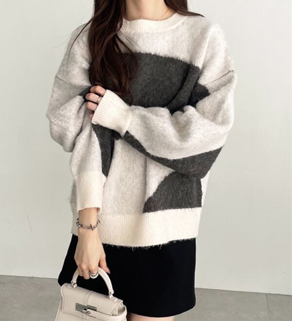 GeeRA（ジーラ）の「ニュアンス柄ジャカードニット（ニット・セーター）」｜詳細画像