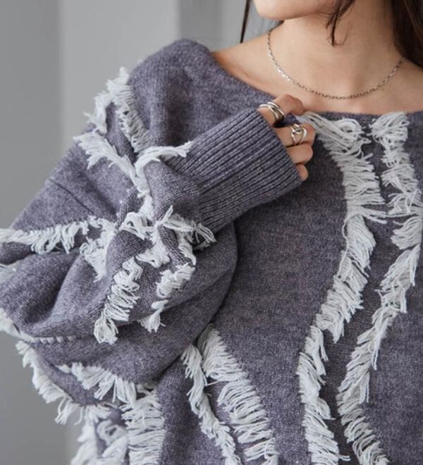 RANAN（ラナン）の「ニュアンスフリンジニット（ニット・セーター）」｜詳細画像
