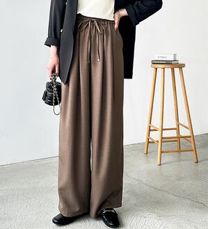 GeeRA（ジーラ）の「【体型カバー】上品なのにラクちんワイドパンツ（フルレングスパンツ）」｜ブラウン