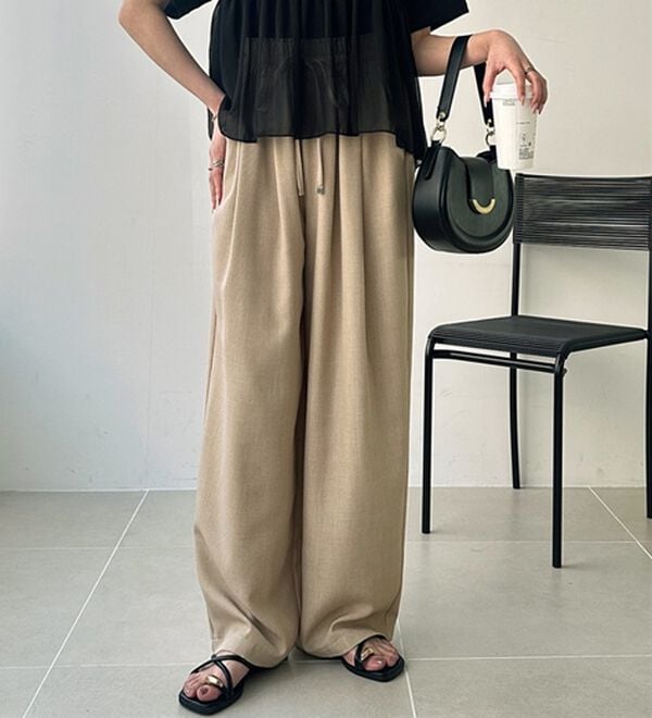 GeeRA（ジーラ）の「【体型カバー】上品なのにラクちんワイドパンツ（フルレングスパンツ）」｜詳細画像