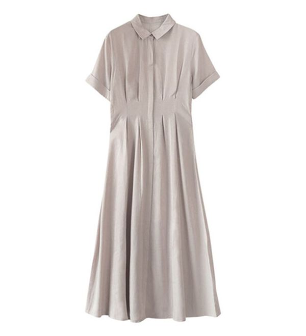 Pierrot（ピエロ）の「上品見えウエストタックシャツワンピース（カットソーワンピース）」｜詳細画像