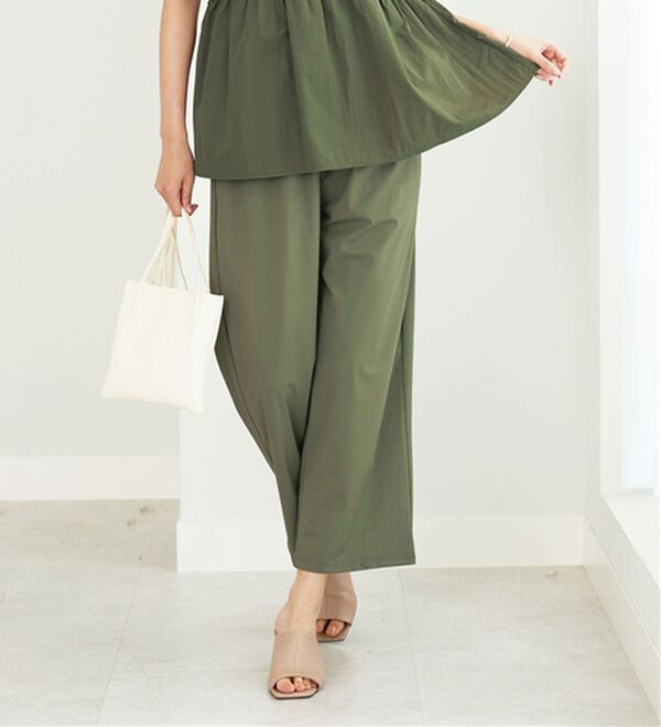 BELLUNA（ベルーナ）の「ヒンヤリ爽快！イージーワイドパンツ（ワイドパンツ・ガウチョ）」｜詳細画像