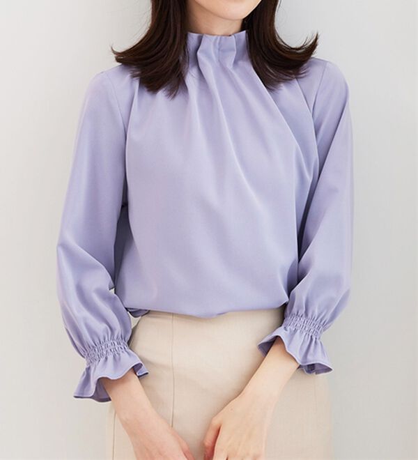 BELLUNA（ベルーナ）の「着脱楽々！タックデザインブラウス（ブラウス）」｜詳細画像