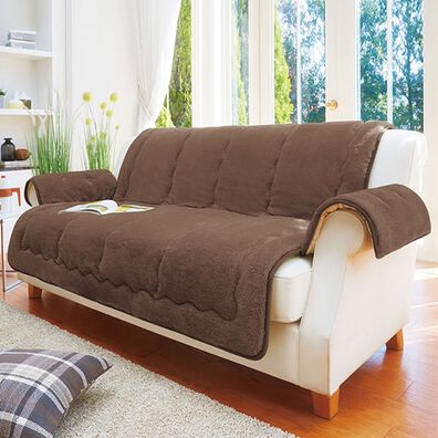 「吸湿発熱・蓄熱機能付シープ調あったかソファカバー（ソファーカバー）」