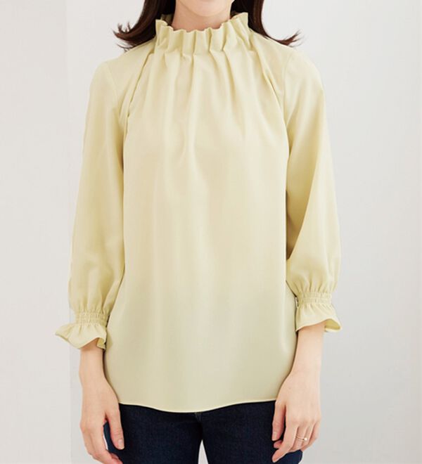 BELLUNA（ベルーナ）の「着脱楽々！タックデザインブラウス（ブラウス）」｜詳細画像