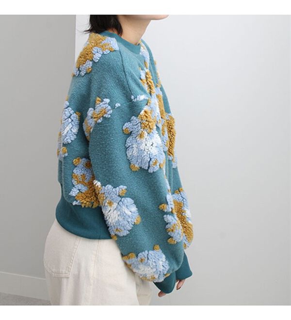 GeeRA（ジーラ）の「花柄ボアジャカードプルオーバー（トレーナー・スウェット）」｜詳細画像