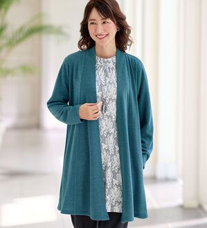 BELLUNA（ベルーナ）の「花柄ジャカード素材トッパーアンサンブル（チュニック）」｜詳細画像