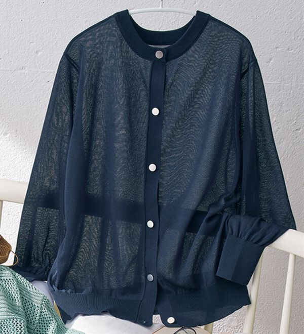 BELLUNA（ベルーナ）の「シアーニット２ＷＡＹカーディガン（ニット・セーター）」｜詳細画像