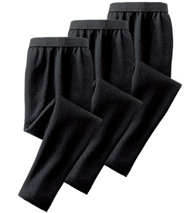 「【３枚組】丸編み仕様の軽ふわキルトインナー　ロングタイツ（メンズ肌着・インナーウェア）」