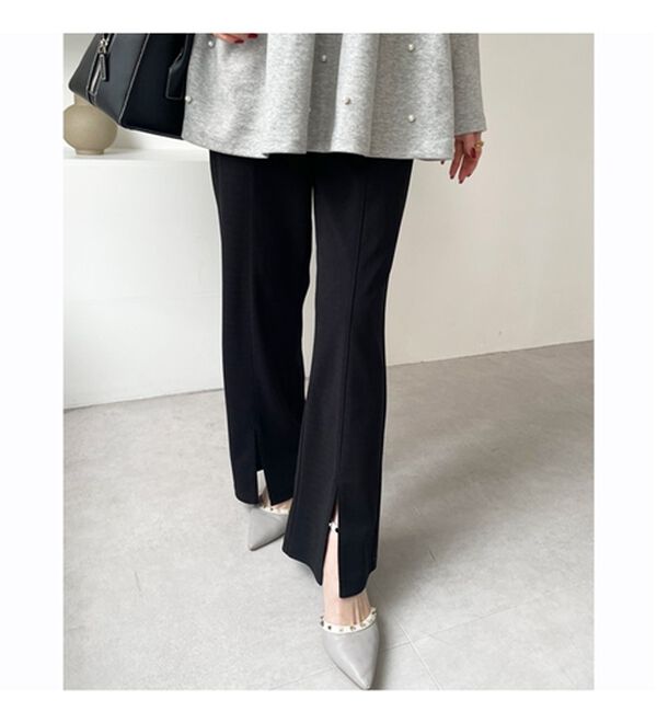 GeeRA（ジーラ）の「楽ちん！ストレッチスリットスラックスパンツ（フルレングスパンツ）」｜詳細画像