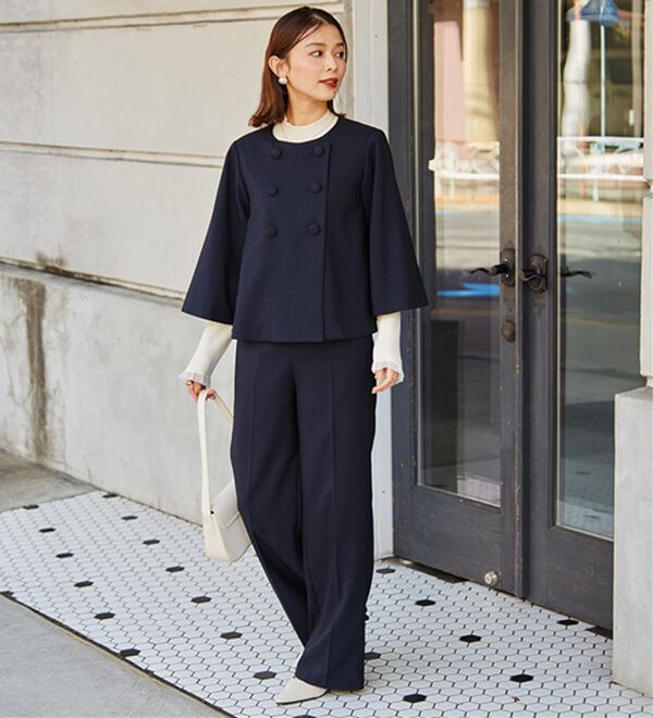 RANAN（ラナン）の「＜２点セット＞フレアージャケットワイドパンツセット（パンツスーツ）」｜詳細画像