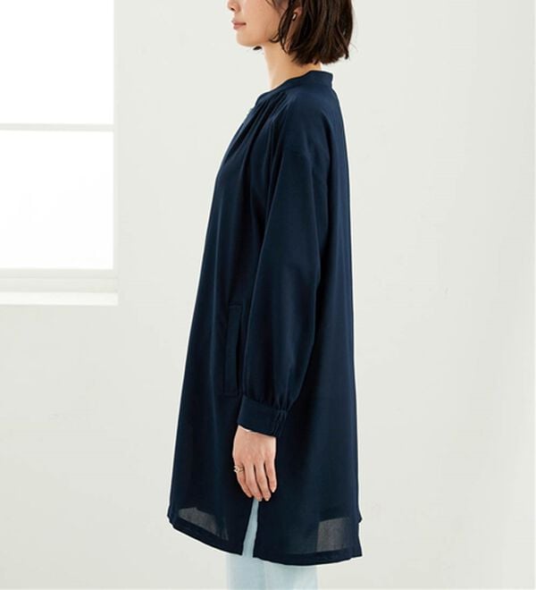 BELLUNA（ベルーナ）の「とろみ素材イージーケアロング丈ジャケット（その他ジャケット）」｜詳細画像