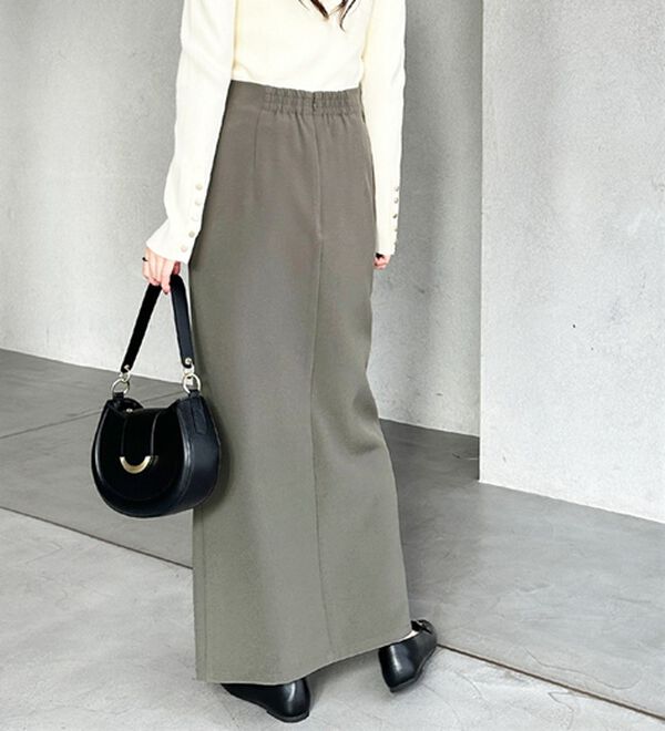 GeeRA（ジーラ）の「オンオフ着られる！スリットタイトスカート（ロングスカート）」｜詳細画像