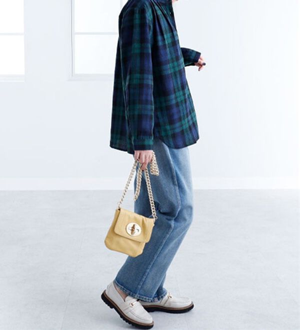 BELLUNA（ベルーナ）の「タック使いチェック柄ブラウス（ブラウス）」｜詳細画像