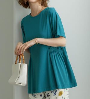 BELLUNA（ベルーナ）の「サイドギャザー使い細見えチュニック（チュニック）」｜詳細画像