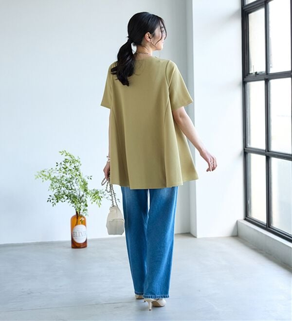 BELLUNA（ベルーナ）の「ひんやり！ポコポコエンボス素材－３ｋｇ見えチュニック（チュニック）」｜詳細画像