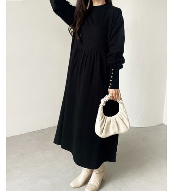 GeeRA（ジーラ）の「フィット＆フレアーニットワンピース（ニットワンピース）」｜詳細画像