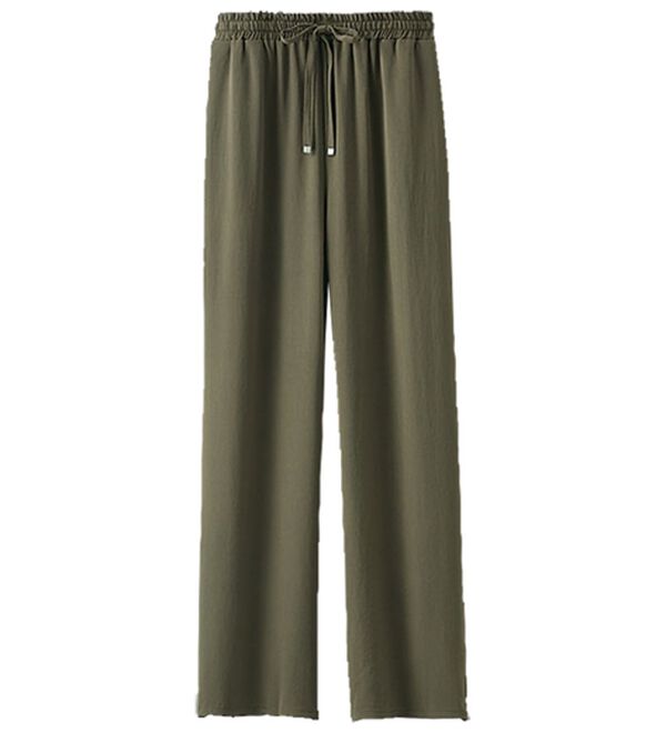 BELLUNA（ベルーナ）の「【快適Ｌａｂ．】お手入れ楽々ビンテージ調素材ワイドパンツ（ワイドパンツ・ガウチョ）」｜詳細画像