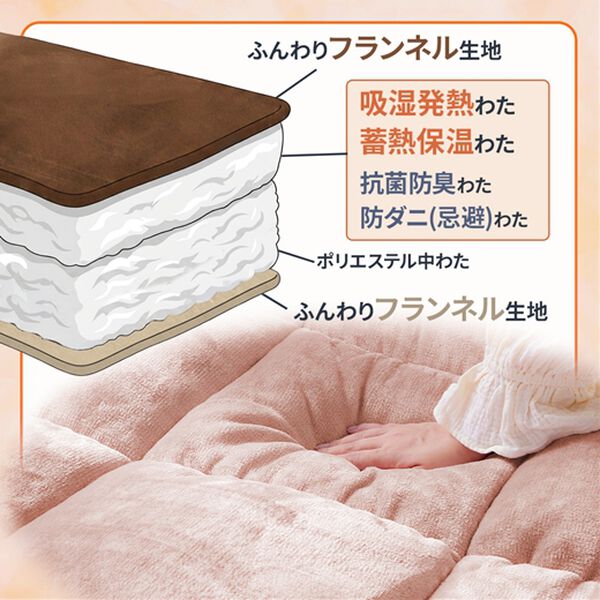 iellio（イエリオ）の「軽くてあったかリバーシブル掛布団＜洗える・抗菌防臭・オールシーズン・防ダニ＞（掛布団）」｜詳細画像