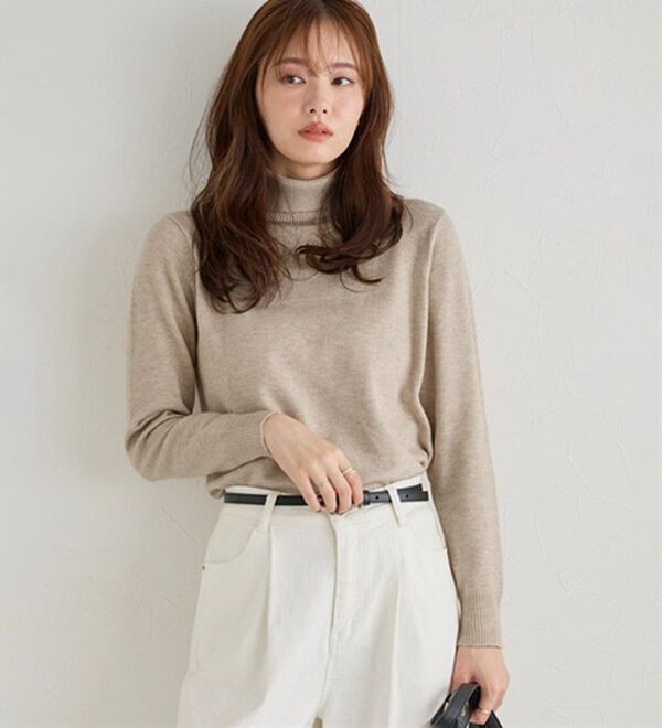 【極美品】エルメス☆シルク　タートルネックニット　ベルトデザイン　L　778 25061501.jpg