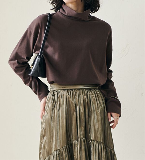 RANAN（ラナン）の「＜ＢＣ＞綿１００％&times;吸湿発熱！あったかタートルネック（カットソー）」｜詳細画像