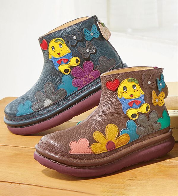 エスタシオン　Lサイズ（24.0）　牛革ショートブーツ エスタシオン Lサイズ（24.0） 牛革ショートブーツ