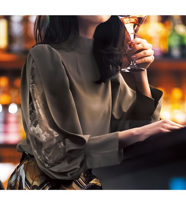 RANAN（ラナン）の「袖スリットレースブラウス（ブラウス）」｜詳細画像