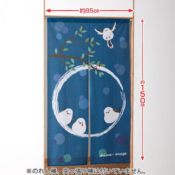 「シマエナガちゃんのれん（のれん・間仕切り・カフェカーテン）」｜詳細画像
