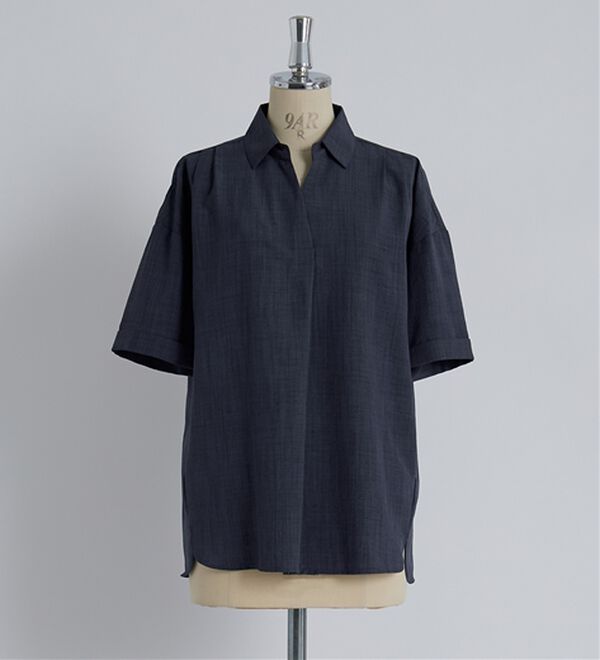 BELLUNA（ベルーナ）の「麻調素材スキッパーブラウス（ブラウス）」｜詳細画像