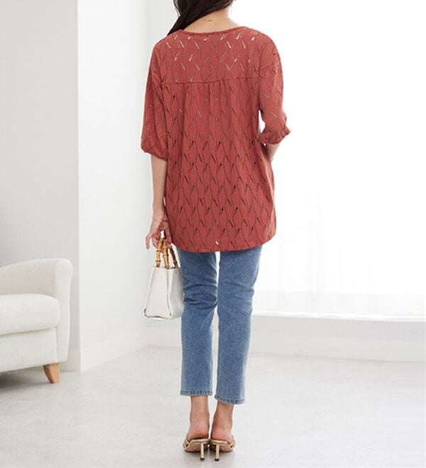 BELLUNA（ベルーナ）の「ストレッチレース素材ふんわり袖チュニック（チュニック）」｜詳細画像