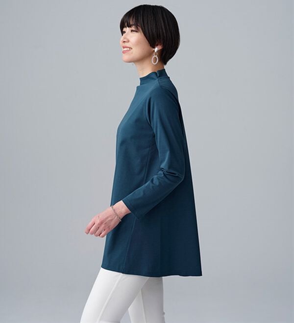 BELLUNA（ベルーナ）の「艶やかコットン１００％チュニック（チュニック）」｜詳細画像