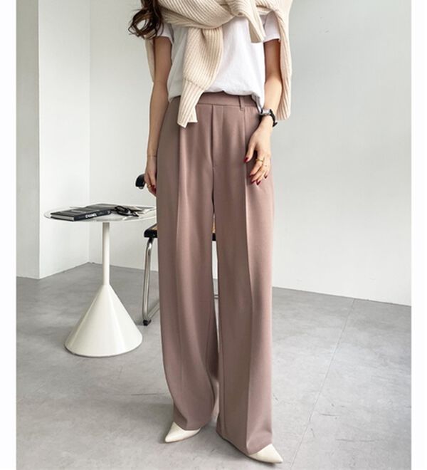 GeeRA（ジーラ）の「美脚魅せタックワイドスラックスパンツ（ワイドパンツ・ガウチョ）」｜詳細画像