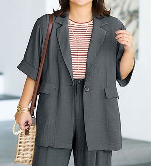 BELLUNA（ベルーナ）の「【小柄さん用】夏のきれいめコーデテーラードジャケット（テーラードジャケット）」｜詳細画像