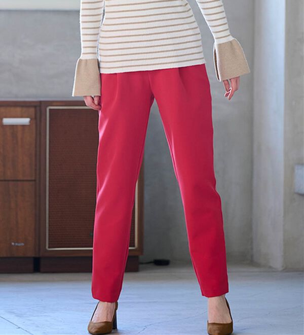 RANAN（ラナン）の「あったか！裏起毛美脚シルエットタックパンツ（フルレングスパンツ）」｜詳細画像