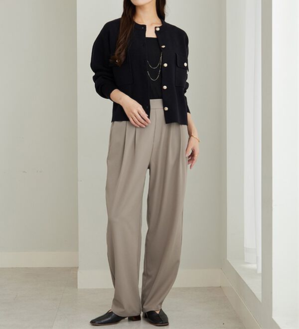 GeeRA（ジーラ）の「【再入荷】オンオフ着られる！カーブパンツ（フルレングスパンツ）」｜詳細画像