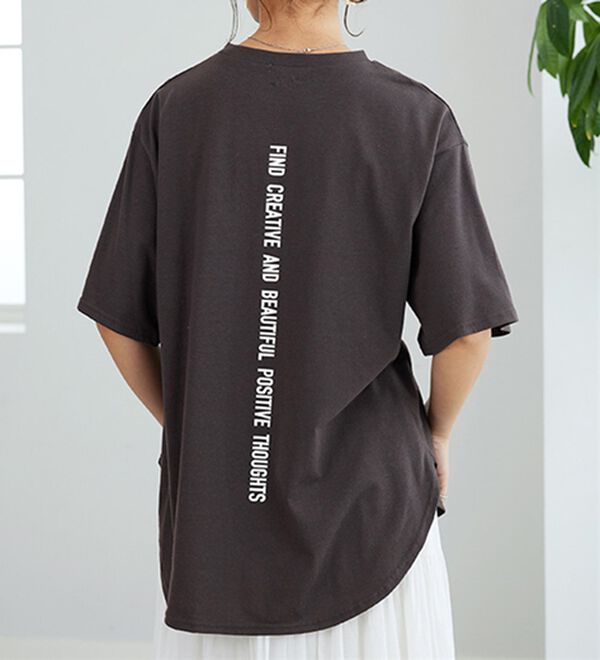 GeeRA（ジーラ）の「プリントチュニックＴシャツ（カットソー）」｜詳細画像