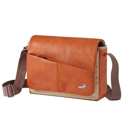 「＜クロコダイル＞フラップショルダー（メンズショルダーバッグ）」