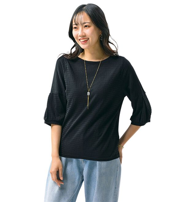 ルフラン（ルフラン）の「【３色組】【サモーラ】日本製ジャカードプルオーバー（カットソー）」｜詳細画像