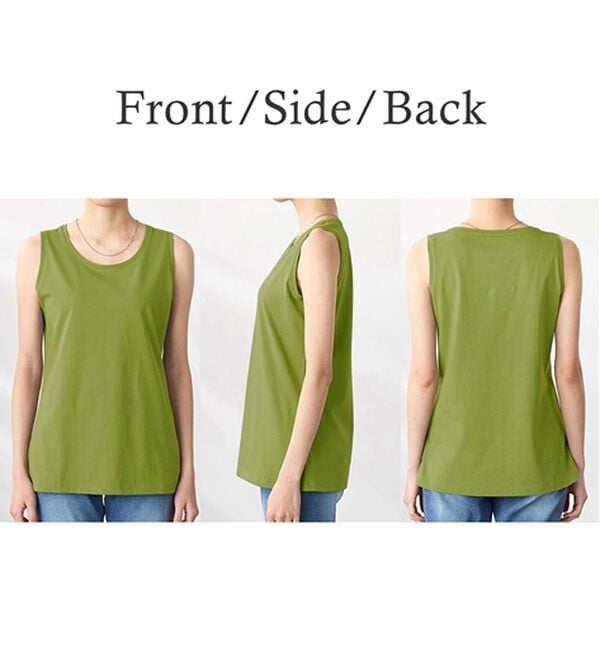 BELLUNA（ベルーナ）の「ヒンヤリ！綿１００％サマ見えタンクトップ（タンクトップ・キャミソール）」｜詳細画像