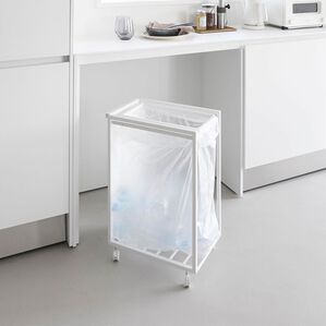 iellio（イエリオ）の「タワー　スリム目隠しダストワゴン４５Ｌ＜ｔｏｗｅｒ山崎実業＞（リビング用品）」｜ホワイト