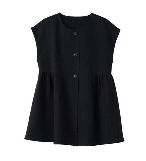 RANAN（ラナン）の「ペプラムギャザーベストセットアップ（パンツスーツ）」｜詳細画像