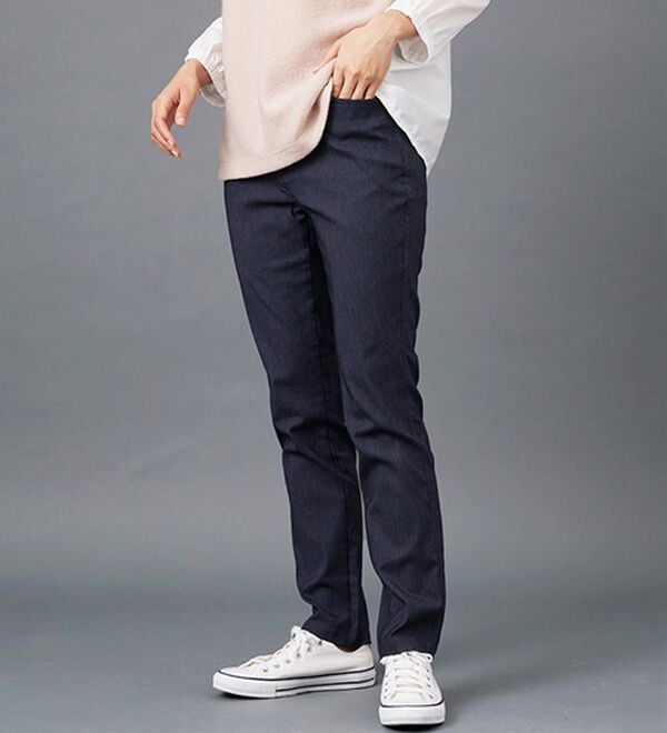 BELLUNA（ベルーナ）の「ウルトラ美脚！ストレッチパンツ（フルレングスパンツ）」｜デニム調