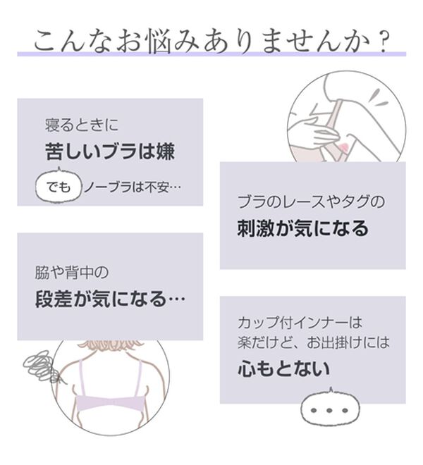 「【４色組】綿混のＳｕ－ｐｉｔａ（スーピタ）ブラ（ブラジャー）」｜詳細画像